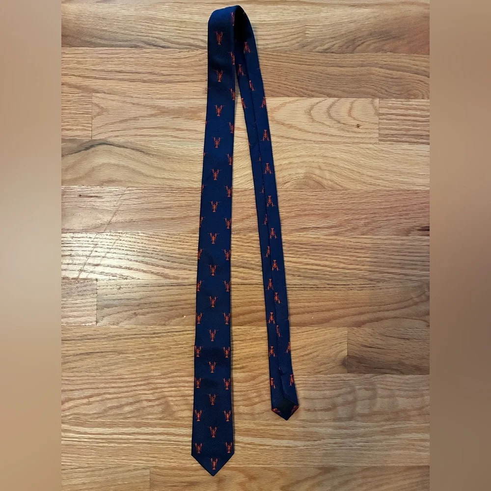Crewcuts Navy Tie with Red Lobsters 42” Length